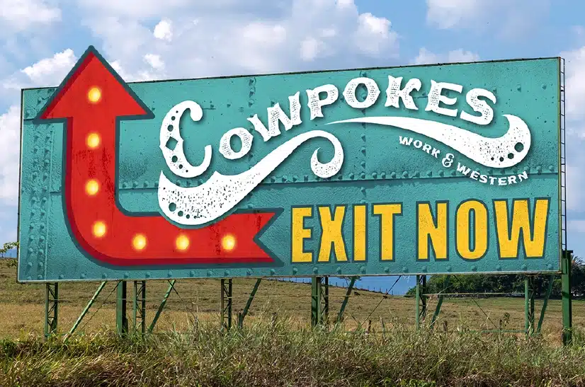 cowpokes billboard advertising
